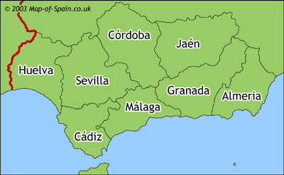 andalucia spain map