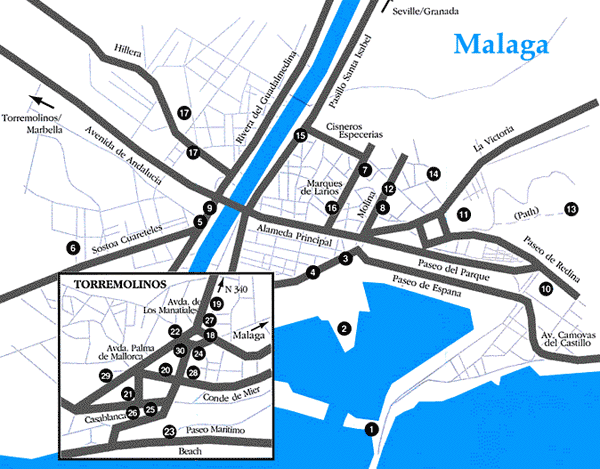 Map of Malaga