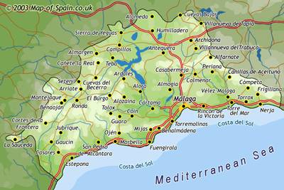 Map of Andalucia (Andalusia)