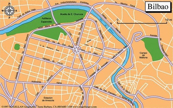bilbao map spain