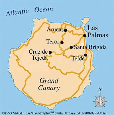 Map of Gran Canaria map