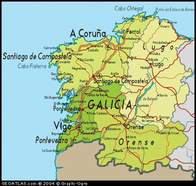 Map of Galicia