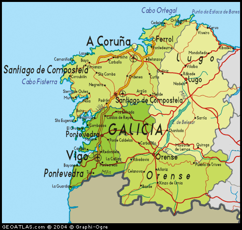 map of galicia