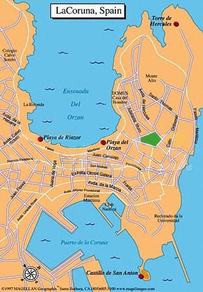 Map of La Coruna