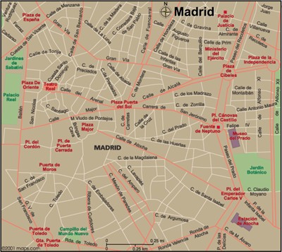 Map of Madrid