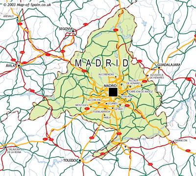 Map of Madrid