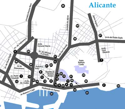 Map of Alicante