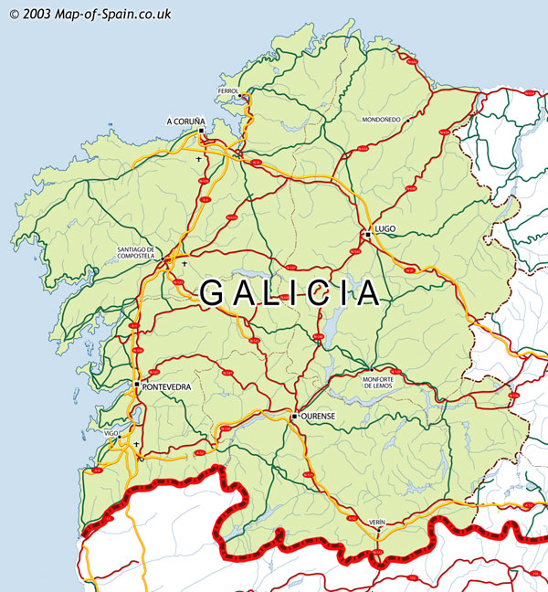 Map of Galicia