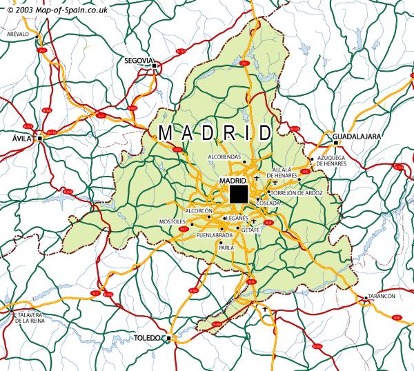 Map of Madrid